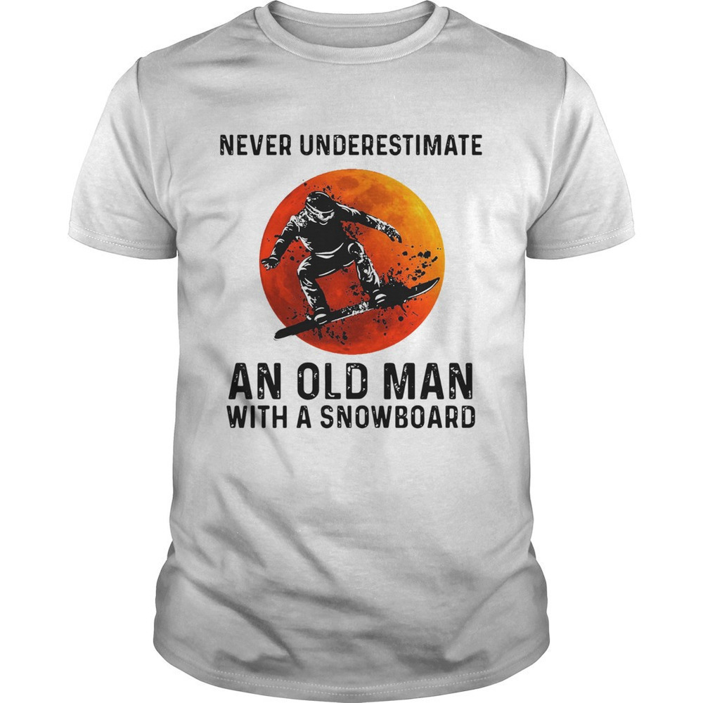 Old Man Snowboard Winter Sports Graphic Vintage Unisex T-Shirt